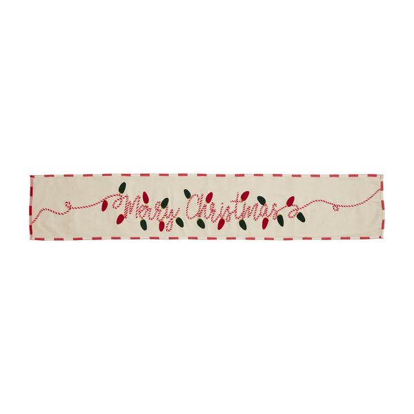 Mud Pie Merry Christmas Light-Up Table Runner