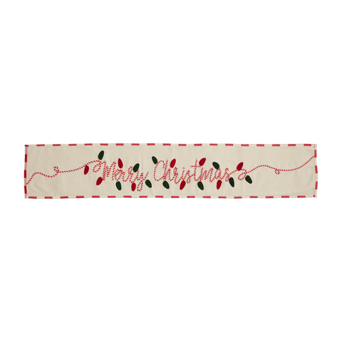 Mud Pie Merry Christmas Light-Up Table Runner