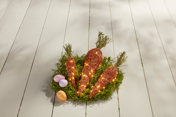 Mud Pie Rattan Light-Up Carrots