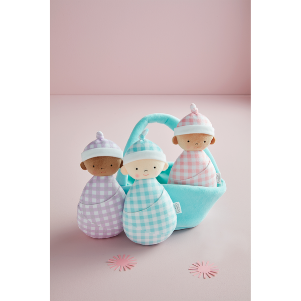 Mud Pie Baby Doll Basket Set