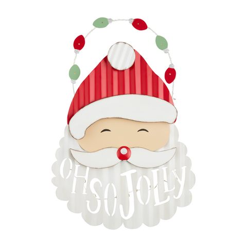 Mud Pie Santa Light-Up Door Hanger