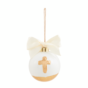 Mud Pie Gold Painted Ball Ornaments