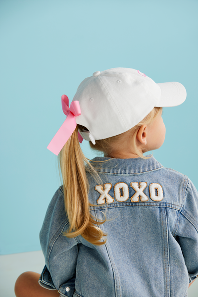 Mud Pie Toddler Bow Embroidered Hat