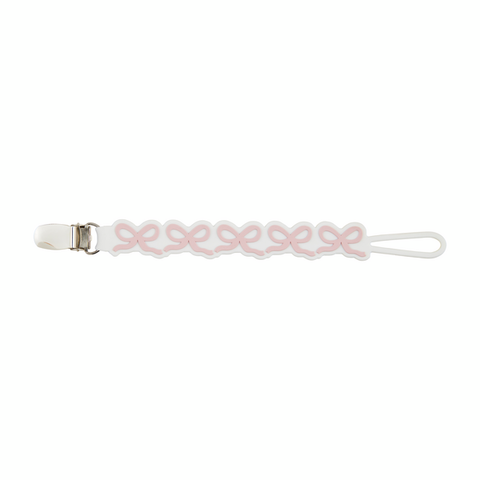 Mud Pie Pink Bow Silicone Pacy Strap