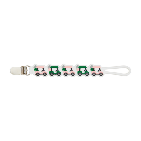 Mud Pie Pink & Green Golf Silicone Pacy Strap