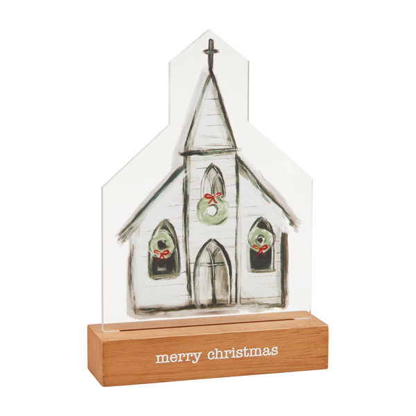 Mud Pie Church Light-Up Plaque