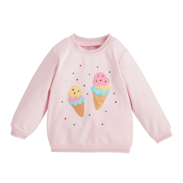 Mud Pie Blue & Pink Sparkle Sweatshirts