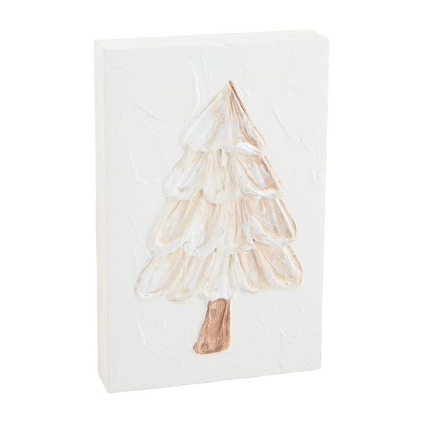 Mud Pie White Christmas Painted Plaques