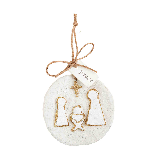 Mud Pie Glitter Paper Pulp Ornament