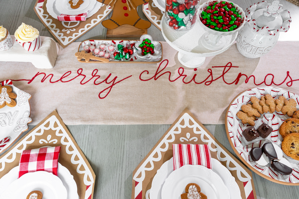 Mud Pie Gingerbread Crochet Table Runner