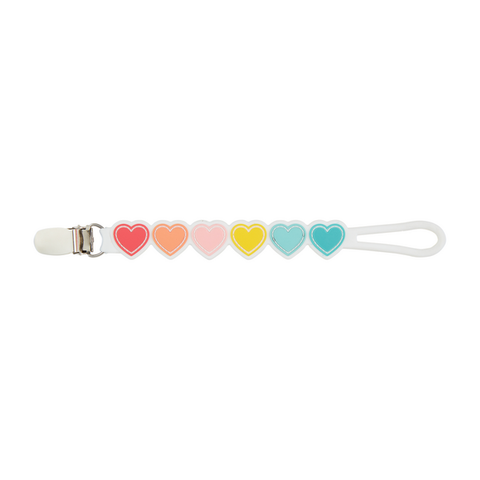 Mud Pie Heart Silicone Pacy Strap