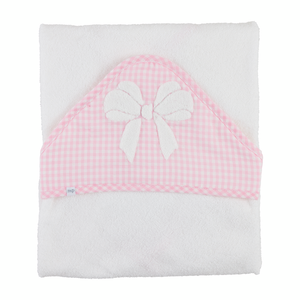 Mud Pie Pink Bow Hooded Towel