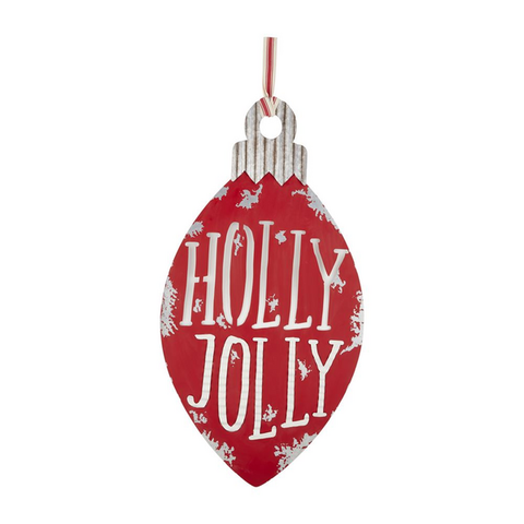 Mud Pie Holly Jolly Ornament Door Hanger