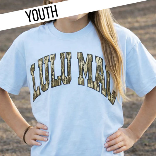 Youth Lulu Mac Chambray Mossy Oak Bottomland Tee