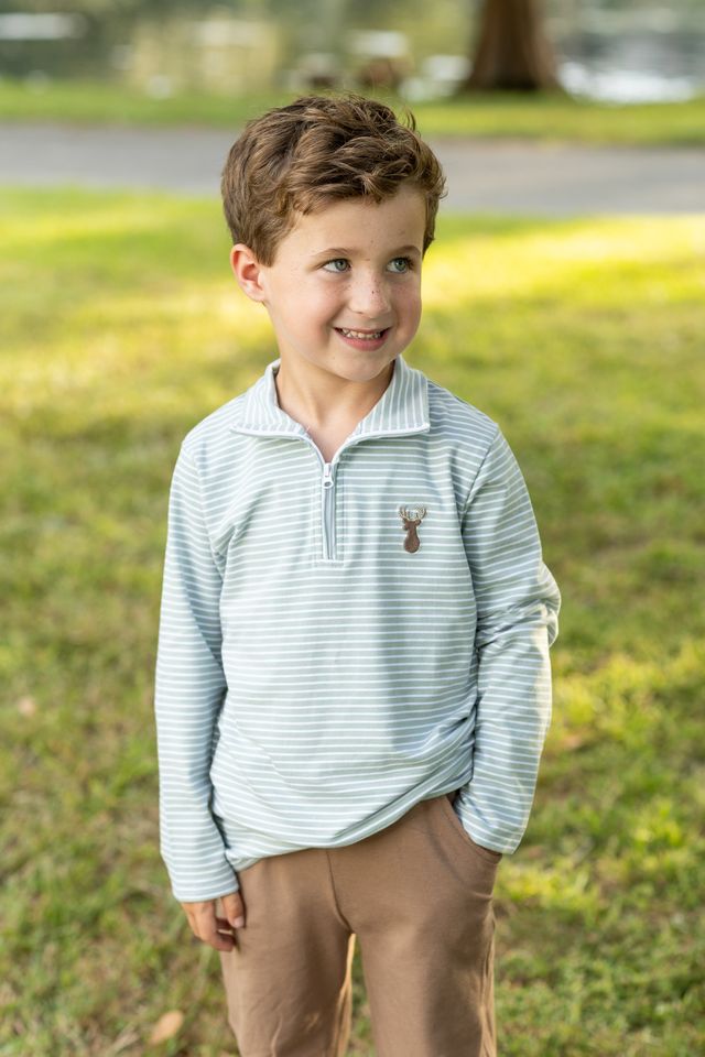 Trotter Street Deer 1/4 Zip Pullover