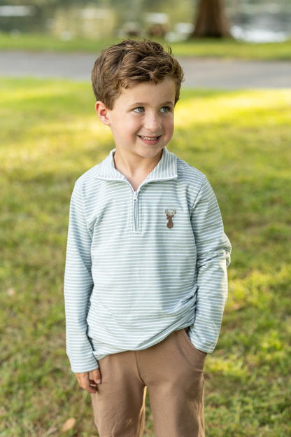 Trotter Street Deer 1/4 Zip Pullover