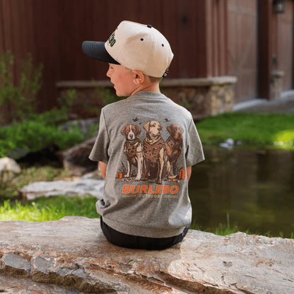 Toddler/Youth Dark Heather Camo Duck Dogs Short Sleeve Tee