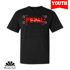 Youth Black Petal Panthers Stars Tee