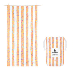 Large Striped Quick Dry Towels - Hundreds & Thousands