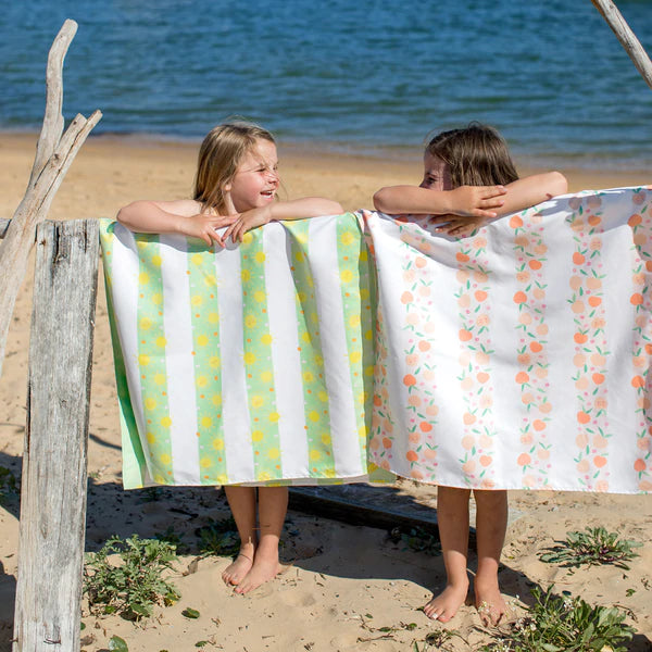 Medium Striped Quick Dry Towels - Fun in the Sun