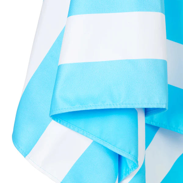 Medium Striped Quick Dry Towels - Tulum Blue