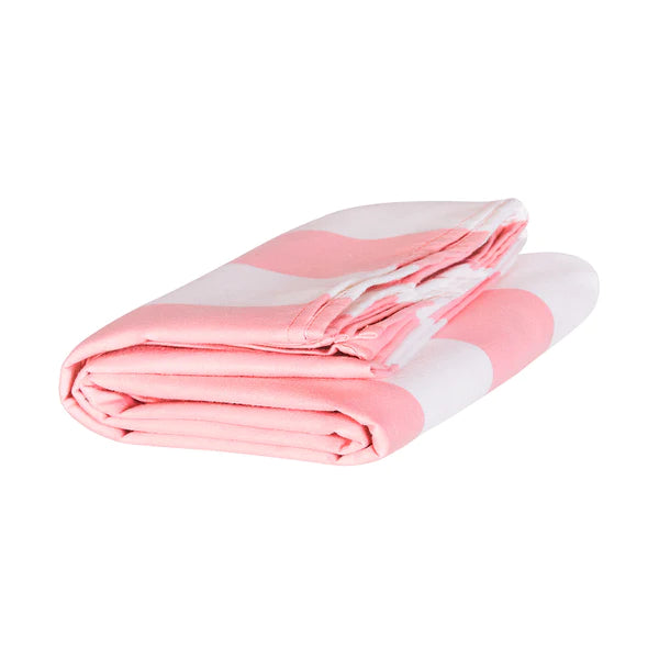 Medium Striped Quick Dry Towels - Malibu Pink