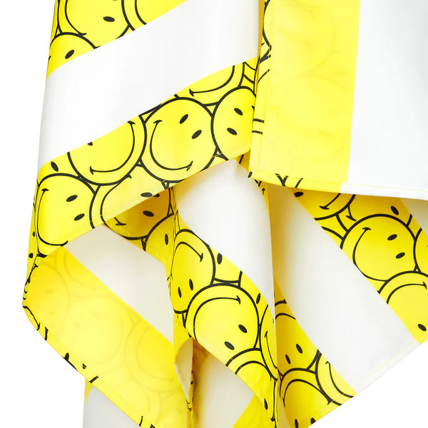 Medium Striped Quick Dry Towels - Smiley