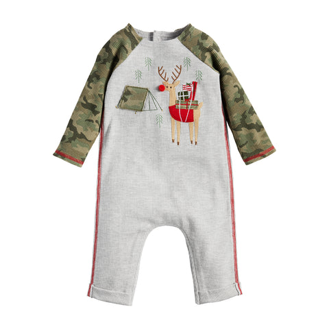 Mud Pie Camping Reindeer Baby Bodysuit