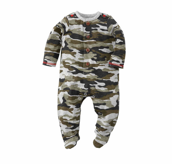 Mud-Pie Reindeer Camo Sleeper with Bib