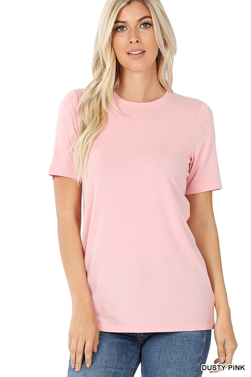 Dusty Rose Colleen Round Neck Tee