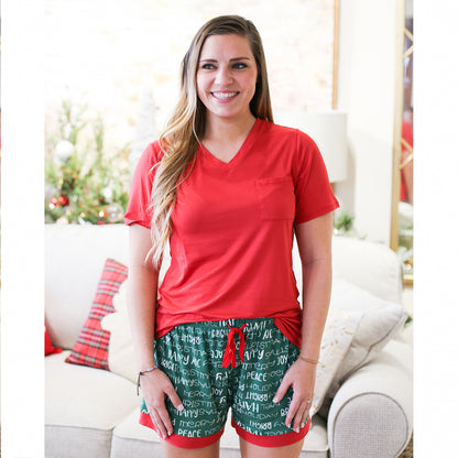 Red Highlands Pocket Tee