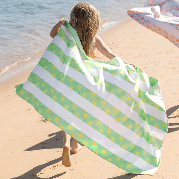 Medium Striped Quick Dry Towels - Fun in the Sun