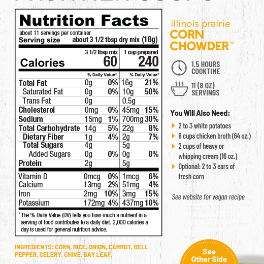 Frontier Illinois Prairie Corn Chowder Mix