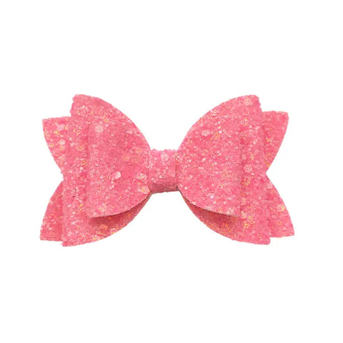 Pink Lipgloss Glitter Bow