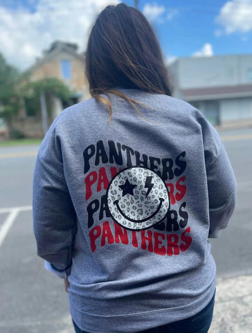 Wavy Panther & Smiley Sweatshirt