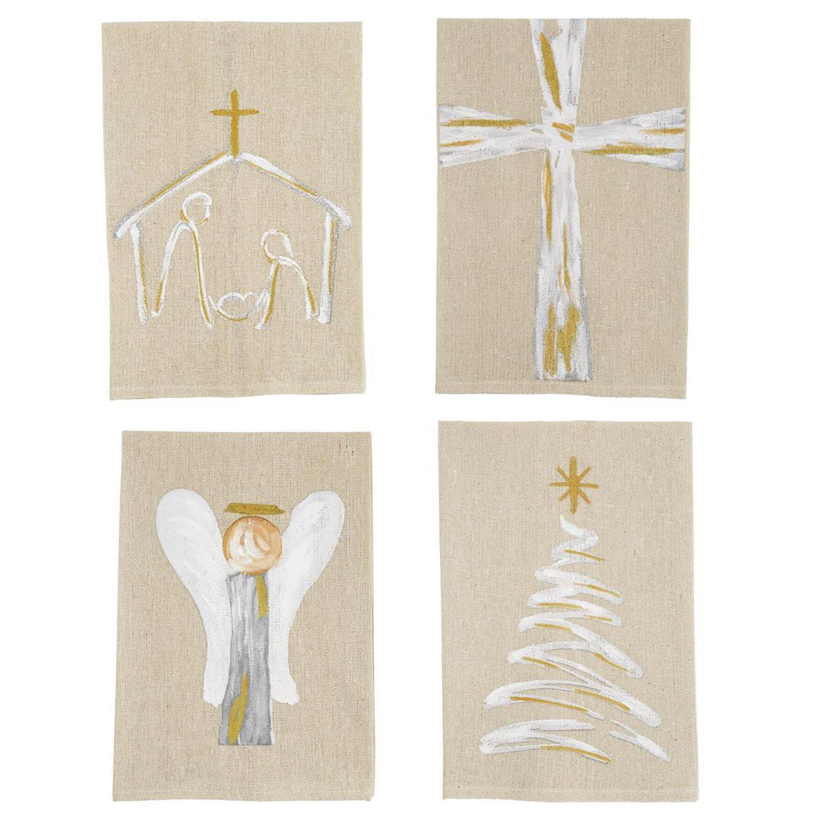 Mud Pie Gold Painted Towel