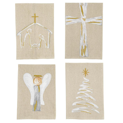 Mud Pie Gold Painted Towel