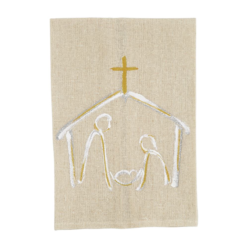 Mud Pie Gold Painted Towel