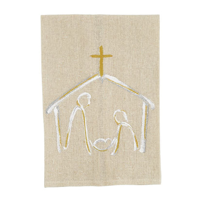 Mud Pie Gold Painted Towel