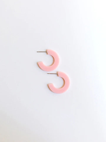 Blush Acrylic Hoop Earrings