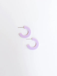 Lilac Acrylic Hoop Earrings