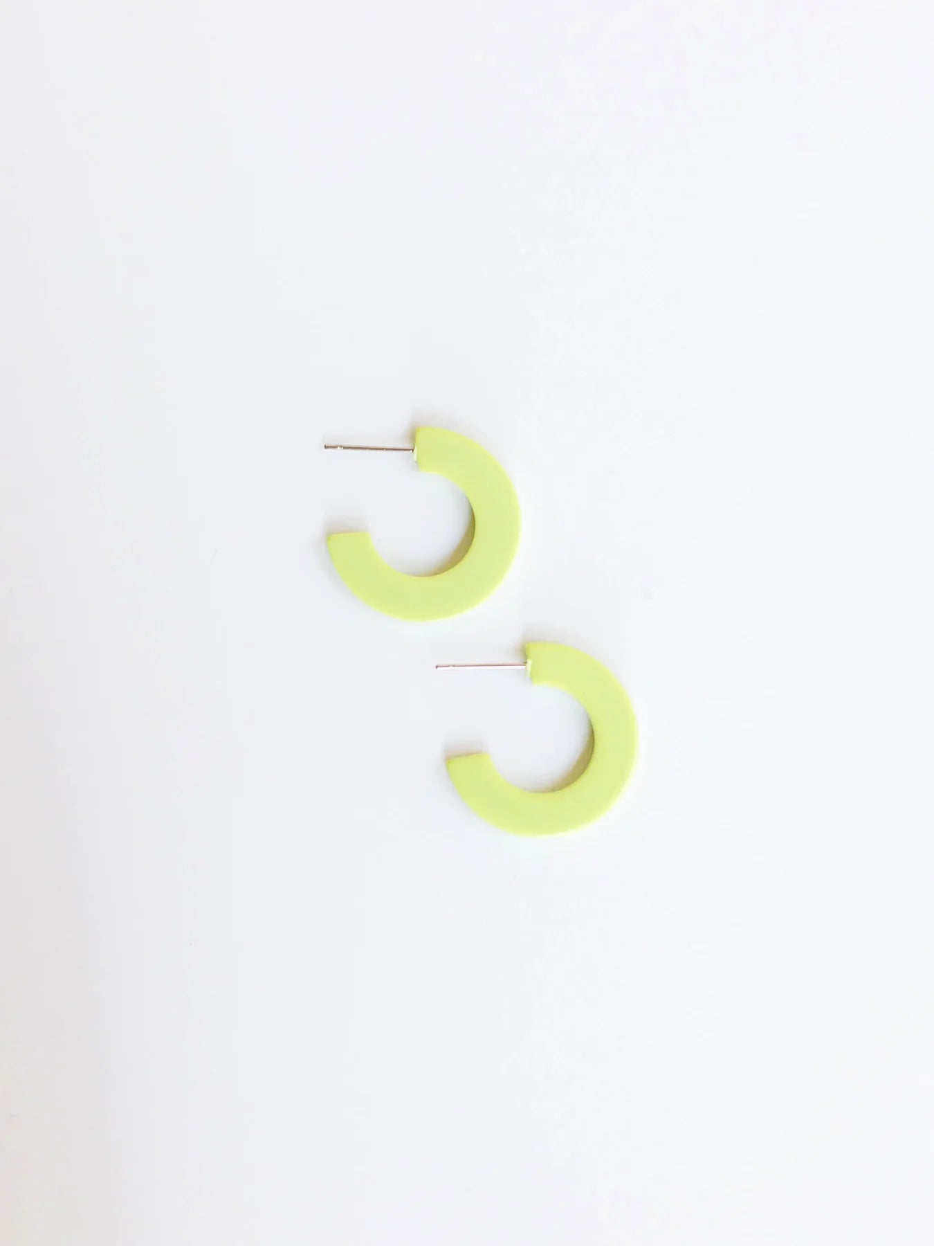 Lime Acrylic Hoop Earrings