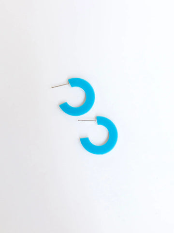 Periwinkle Acrylic Hoop Earrings