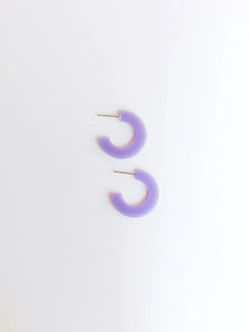 Violet Acrylic Hoop Earrings