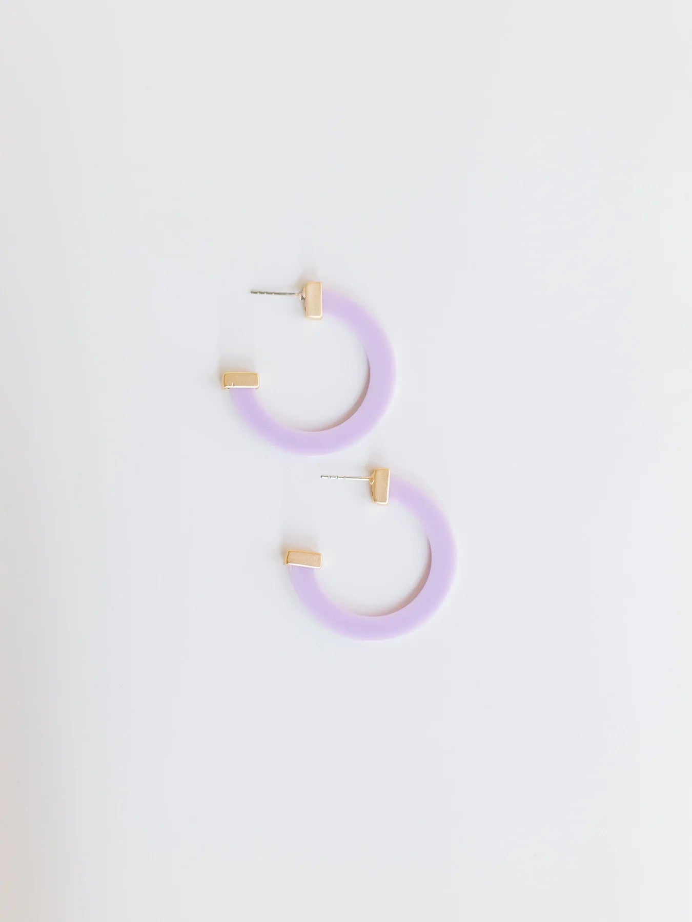 Lilac Acrylic Hoop Earrings