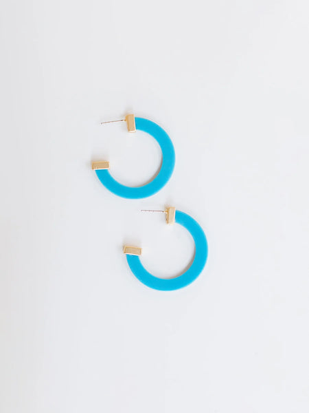 Periwinkle Acrylic Hoop Earrings