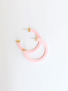 Blush Acrylic Hoop Earrings