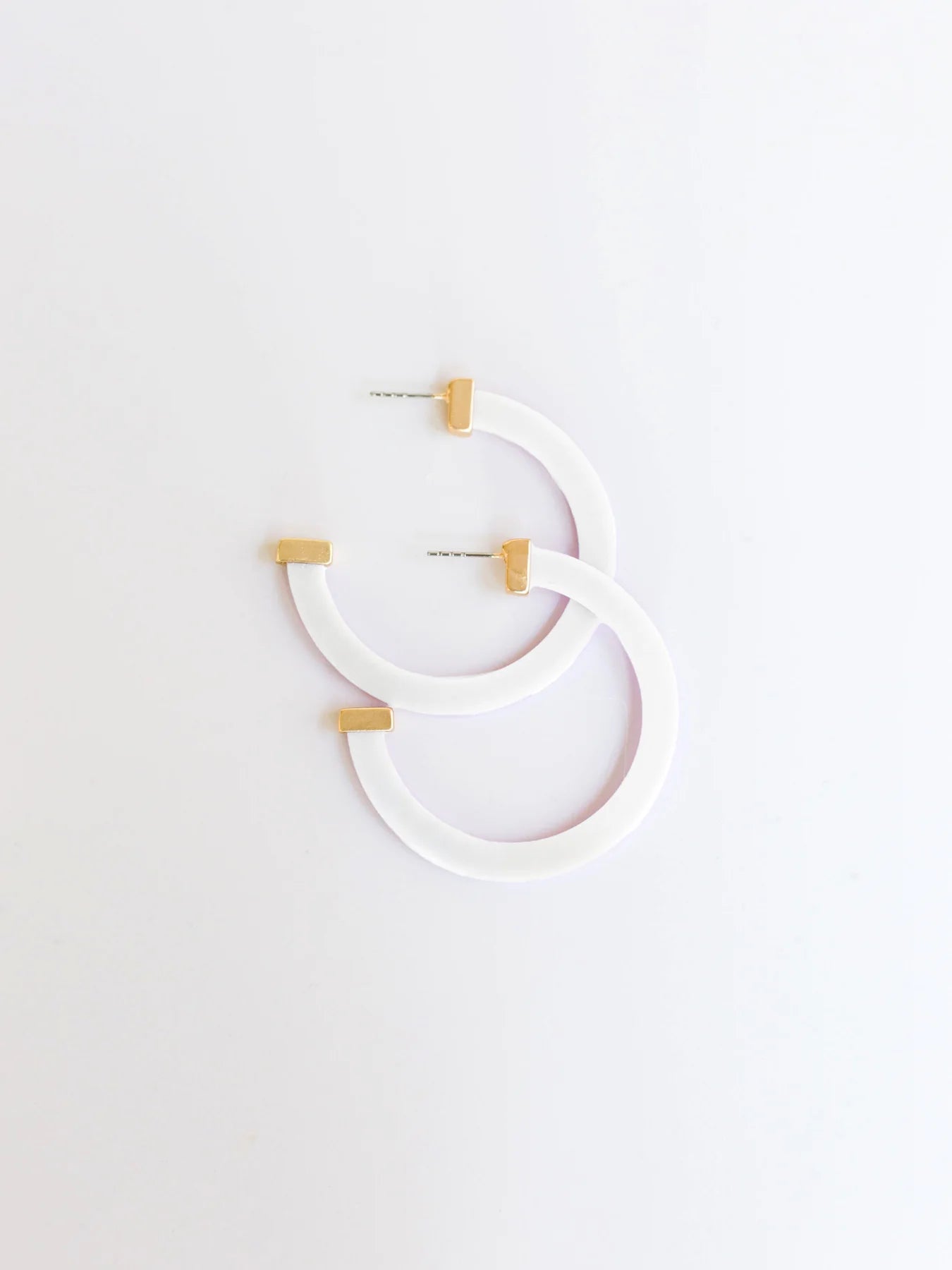 Clear Acrylic Hoop Earrings