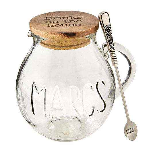 Mud Pie Glass Margarita Pitcher Set