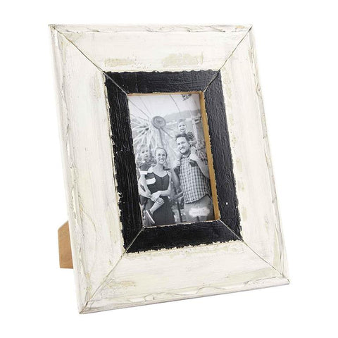 Mud Pie Small White & Black Picture Frame